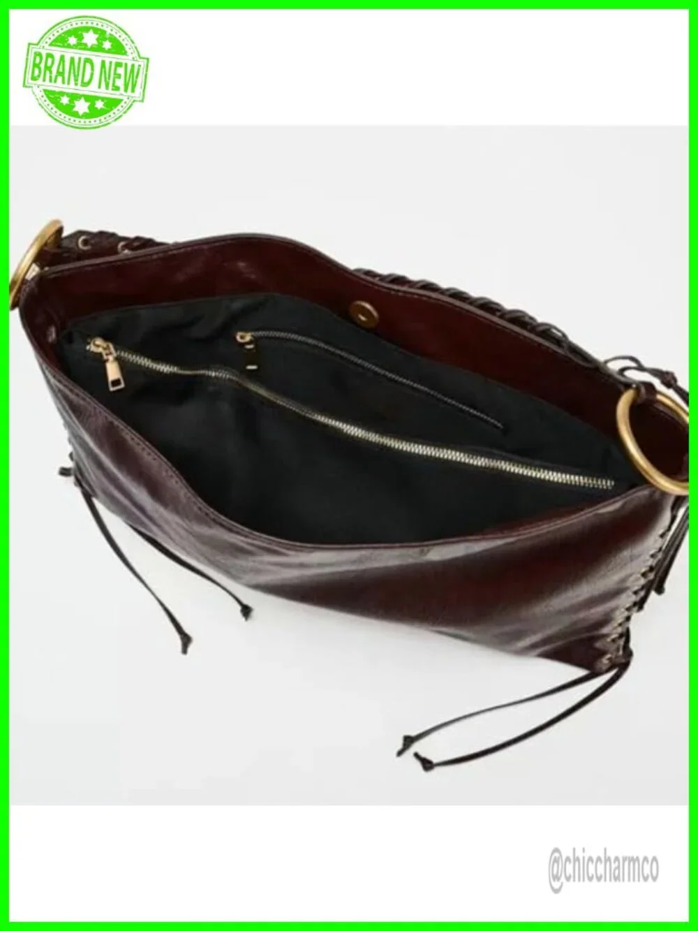 Slouchy PU Leather Crescent Hobo Bag Crossbody Purse Shoulder Tote